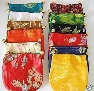 50 pcs wholesale beautiful chinese silk gift bags from china