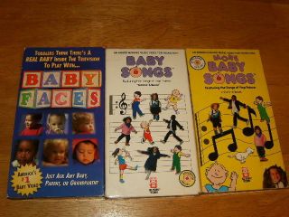 Lot of 3 Baby Faces Babysongs Videos Kids Children Songs