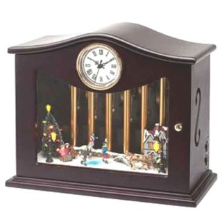 Mr. Christmas Animated Musical Chimes Ice Skater Table Top Clock 70 