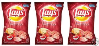 LAYS KETCHUP POTATO CHIPS 3 BAGS & CHOCOLATE LOONIE!!