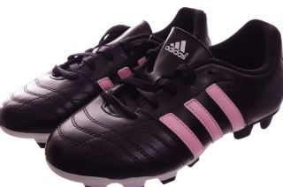 adidas Girls Kids Youth Black Pink Soccer Cleats Sports Shoes Size 3 4 