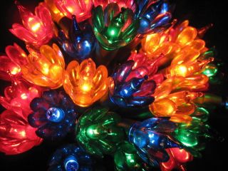   GE Miniature 40 Flower Petal Christmas Multi Color Light String
