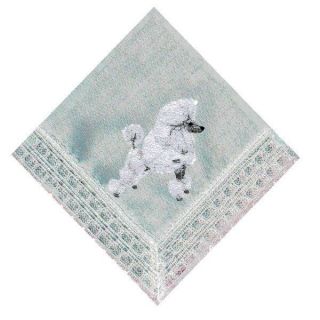 Miniature Poodle Hankie Embroidered by Dogmania
