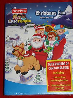 Fisher Price Little People Christmas Discoveries Fun Music CD & DVD 