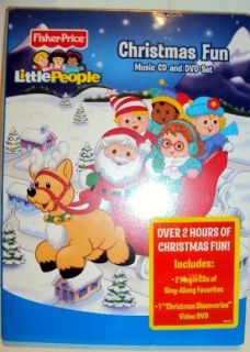 Fisher Price Little People Christmas Fun Music CD and DVD Set