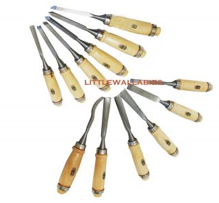 HD 12pc 8 Wood Carving Chisels Tool Set Kit Heavy Duty 8 inch