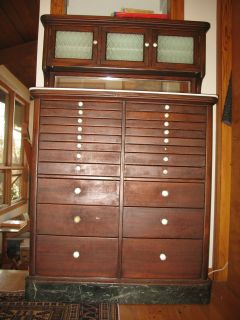 Antique Vintage Dental Cabinet American Cabinet Company Mahogany?