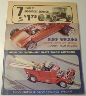 Model Car Science Magazine, July 1965, 1/24 1/32 Slot Cars, James Bond 
