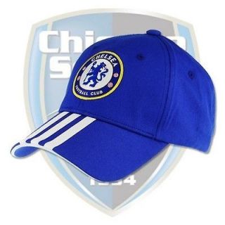 new CHELSEA FOOTBALL CLUB adidas 3S CAP hat CFC adjustable blue soccer