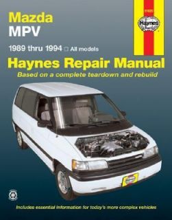 Mazda MPV, 1989 1994 by John Haynes and Haynes Publications Staff 1996 