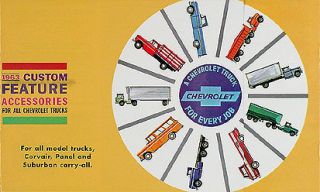 1963 Chevy Truck Accessory Sales Catalog SET Pickup Panel Suburban 