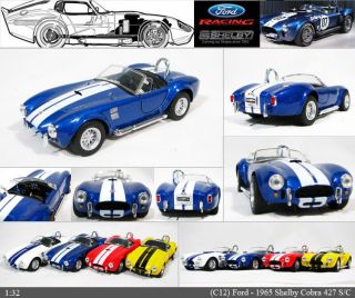 1965 Ford Shelby Cobra 427 1:32 5 S/C Color selection Diecast Mini 