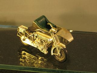 Matchbox 1962: #74 Sunbeam Motorcycle & Side car Silver plated 