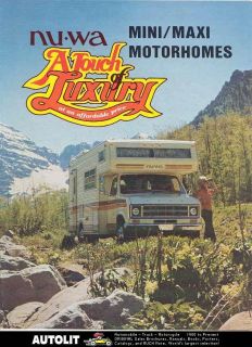 1977 Nu Wa Mini Maxi Motorhome RV Brochure