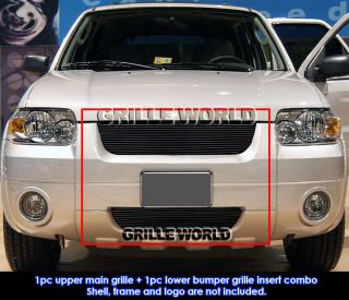   Ford Escape Black Billet Grille Grill Combo Insert (Fits: Ford Escape