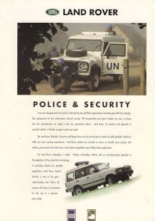 Land Rover Defender Discovery Range Rover Police & Security 1994 95 UK 