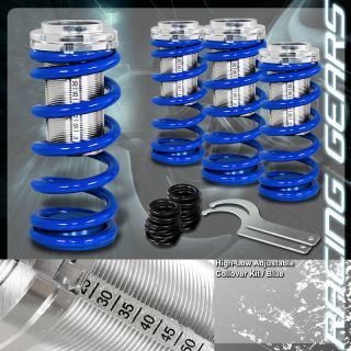92 96 Honda Prelude Blue Suspension Coilovers Lower Springs Kit w 