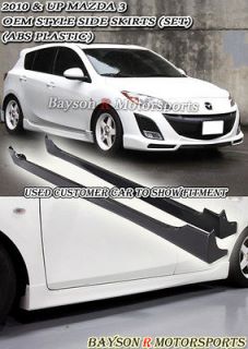 10 12 Mazda 3 4/5dr OE Side Skirts (ABS) (Fits: Mazdaspeed 3)