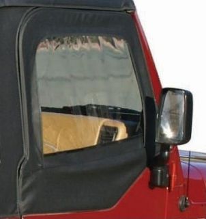   05 06 Jeep Wrangler Soft Top Upper HALF Door skins BLACK (Fits Jeep