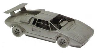   Mint authentic scale replica pewter car 1983 Lamborghini Countach