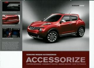 2010 Nissan JUKE Accessories Brochure RaRe 1 Pager LooK