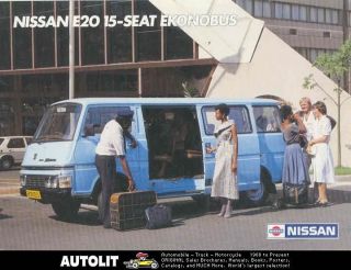 1984 Nissan E20 Ekonobus Bus Brochure South Africa