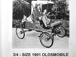 You can make a 3/4 1901 OLDSMOBILE Automobile Plans