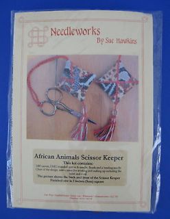 Needleworks African Animals Scissor Keeper Embroidery Beading Kit 