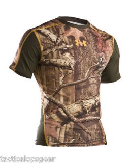   Armour Evo Compression HeatGear Shortsleeve Camo Mossy Oak BU T Shirt