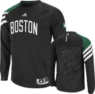 Boston Celtics Adidas Long Sleeve Black Shooting Shirt Jersey