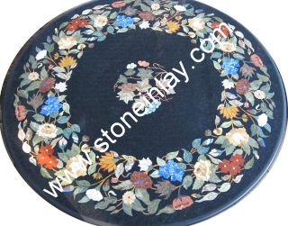 Royal Pietra Dura Marble Inlay Dining Coffee Center Table Top