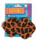 80s Leopard Earrings Cat Costume Jewelry Animal Print