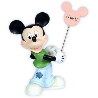 Disney Precious Moments Mickey Mouse Just For You & Sentiment Stick 