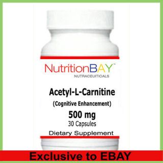 Bottles Acetyl L Carni​tine, Cognition & Brain Function 500mg 30C 