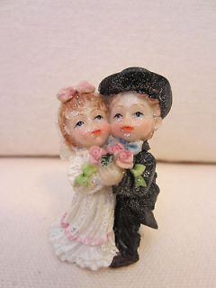   & GROOM Cake Topper Figurine Favor Wedding/Anniversary VINTAGE LOOK