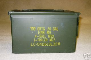 12) Ammo Boxes 50 Cal US Army Ammunition Can Excl Box