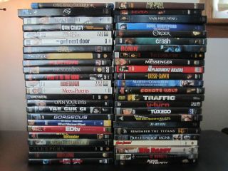 48 dvd lot includes 1 blue ray and one new dvd adult owned