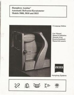 Humphrey Acuitus Auto refractor Keratometer 5015 Manual