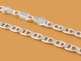   sterling silver 925 Flat marina 4mm bracelets, anklets, chains 7  30