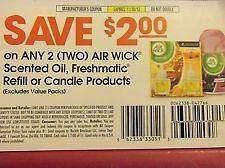   off ANY 2 AIR WICK scented oil, freshmatic refill or candle x11 30