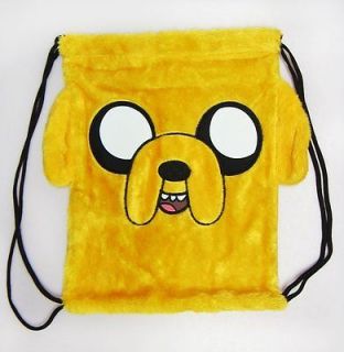 New Adventure Time Jake Cinch Bag Licensed Jake Face Plush Drawstring 