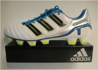 adidas adiPower Predator TRX FG Soccer Cleats Boots White & Blue 