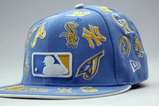 MLB All Team Sky Blue Yellow White New Era Fitted Hat