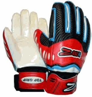 Soccer goalie Fingersave Gloves High Quality Extraordinary Grip R/B 10