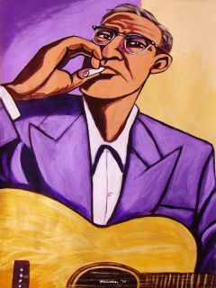 SCRAPPER BLACKWELL PAINTING blues kay acoustic guitar