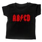 BABY T SHIRT ABCD ACDC ROCK MUSIC FUNNY METAL SLOGAN