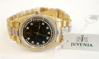 New 18k Gold JUVENIA Mens Automatic Day/Date watch