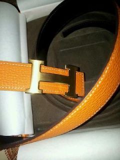 Hermes 32 MM reversible belt 90 CM Brushed Gold Buckle 30 32