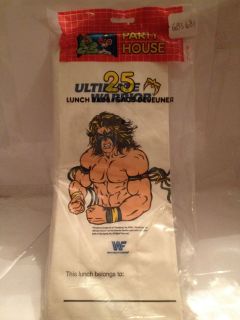 GBS681)   WWF WWE WCW LJN Wrestling Lunch Bags   The Ultimate Warrior
