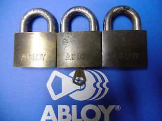 ABLOY PL341 size HIGH SECURITY PADLOCK TRUCK LOCK THREE PACK ALIKE w/2 